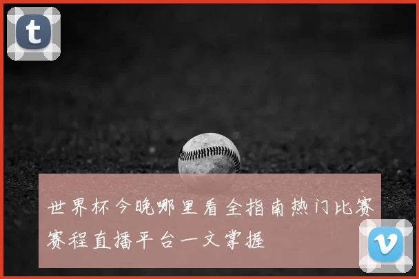 世界杯今晚哪里看全指南热门比赛赛程直播平台一文掌握